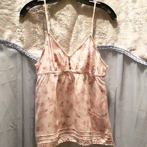 H&M PINK/WHITE FLORAL CAMISOLE SZ M